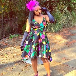 High-low floral dress